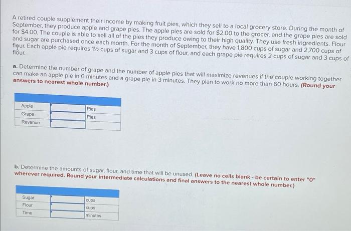 A retired couple supplement their income by