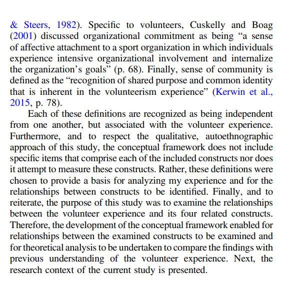 Directed Study [Volunteering in Major Sports