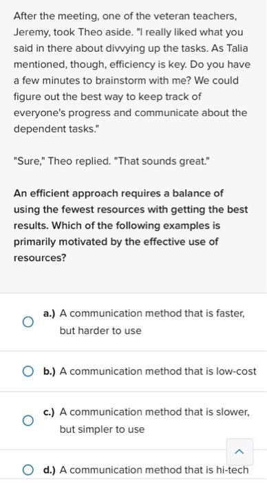 After the meeting, one of the veteran teachers,