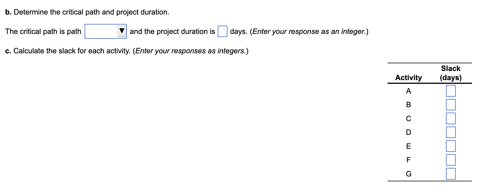a. Choose the correct network diagram for this