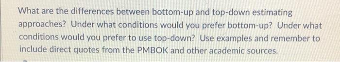 What are the differences between bottom-up and