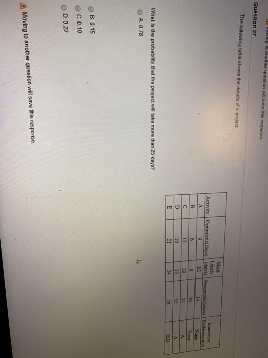 y to another question will save this response