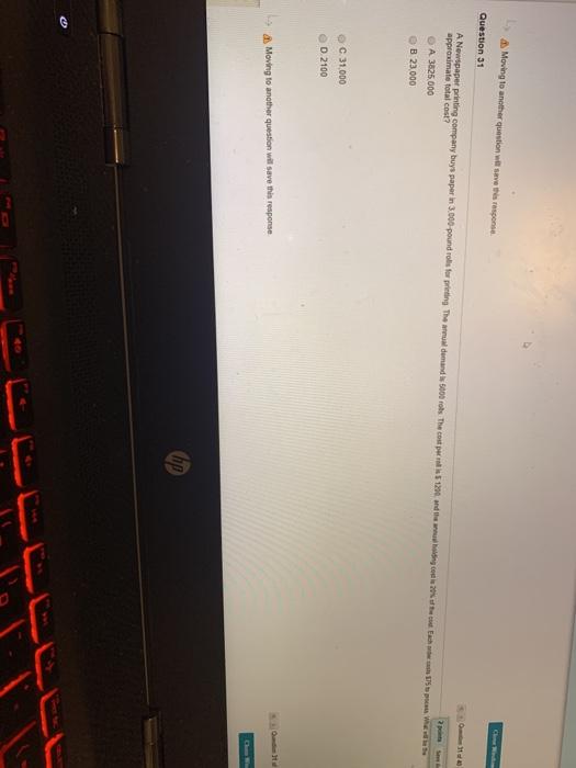 y to another question will save this response