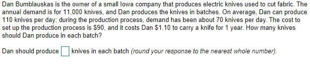 Dan Bumblauskas is the owner of a small lowa