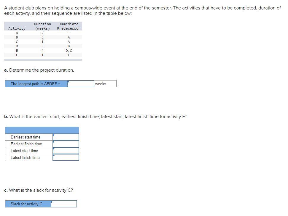 A student club plans on holding a campus-wide