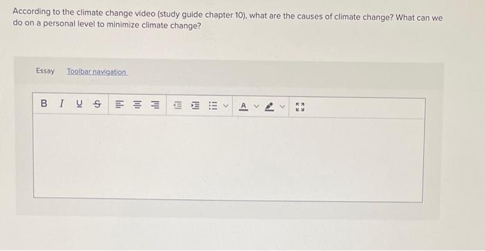 According to the climate change video (study