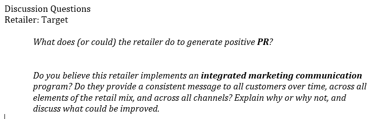 cussion Questions ailer: Target What does (or