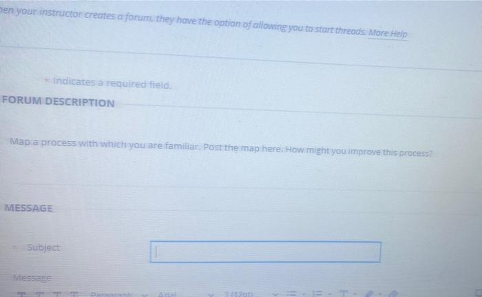 hen your instructor creates a forum, they have