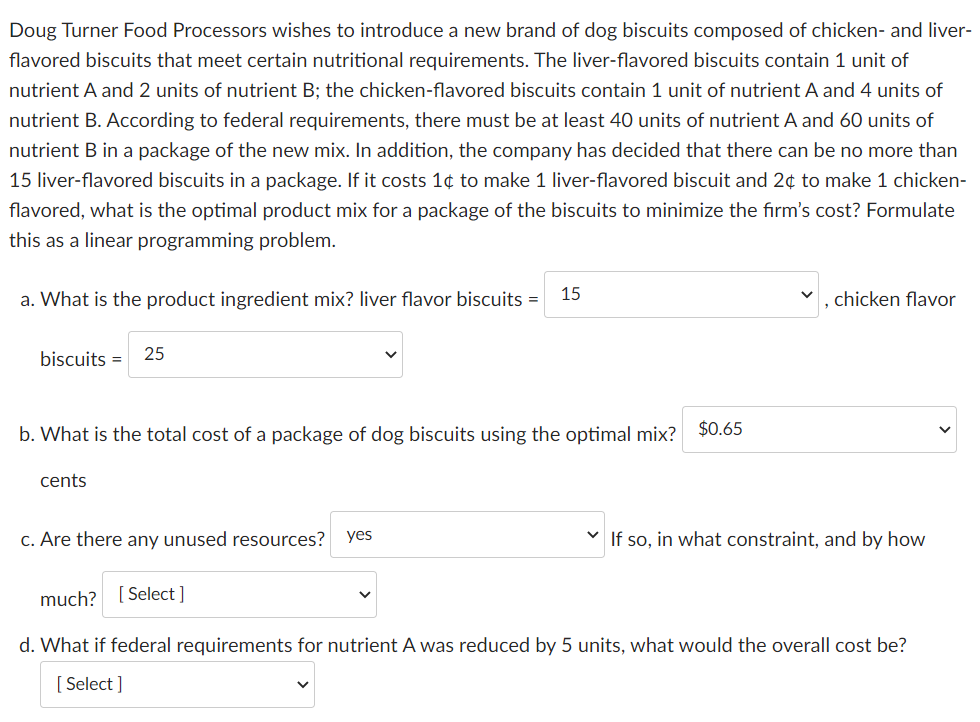 Doug Turner Food Processors wishes to introduce a