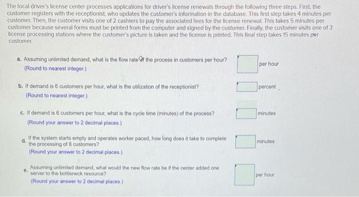 The local driver's license center processes