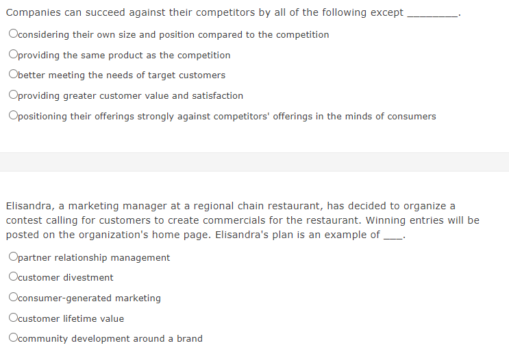 Companies can succeed against their competitors