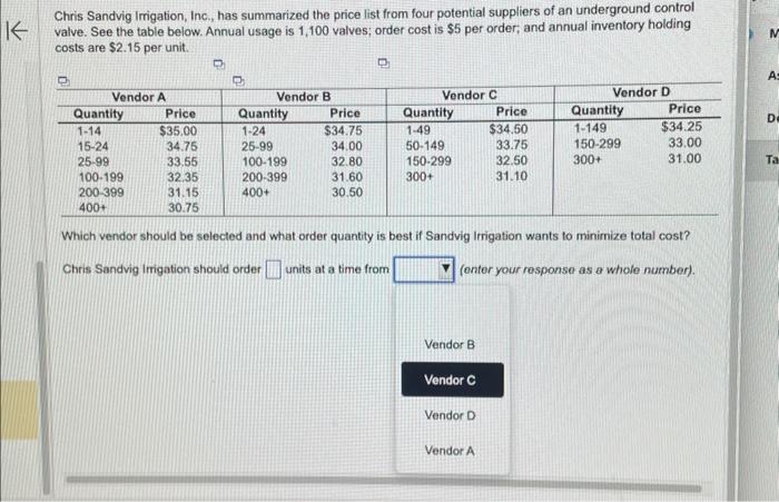 Thank you for your help! Chris Sandvig Imigation,