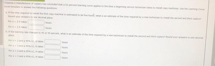 Soppose a manufacturer of copiers has conduded