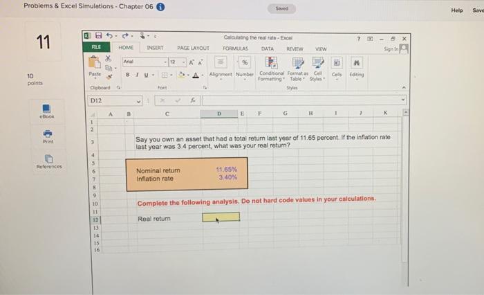 Problems & Excel Simulations - Chapter 06 Saved