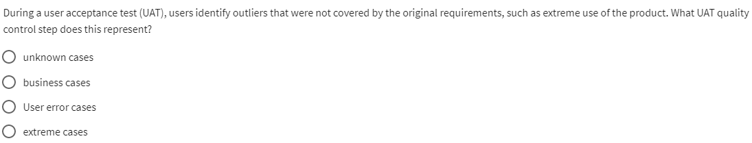 During a user acceptance test (UAT), users