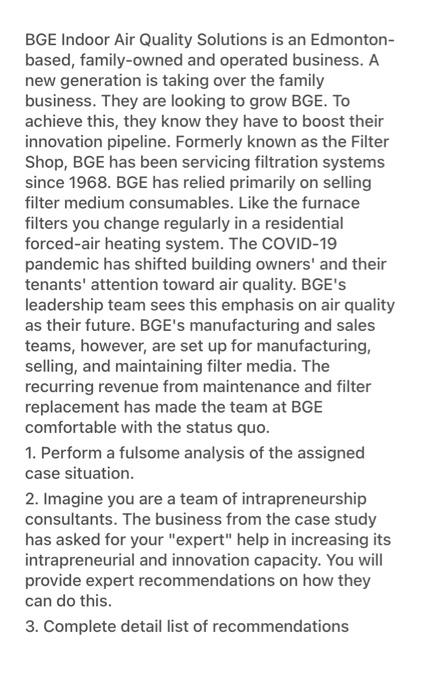 BGE Indoor Air Quality Solutions is an