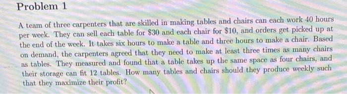 please solve it by hand A team of three