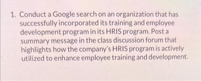 1. Conduct a Google search on an organization