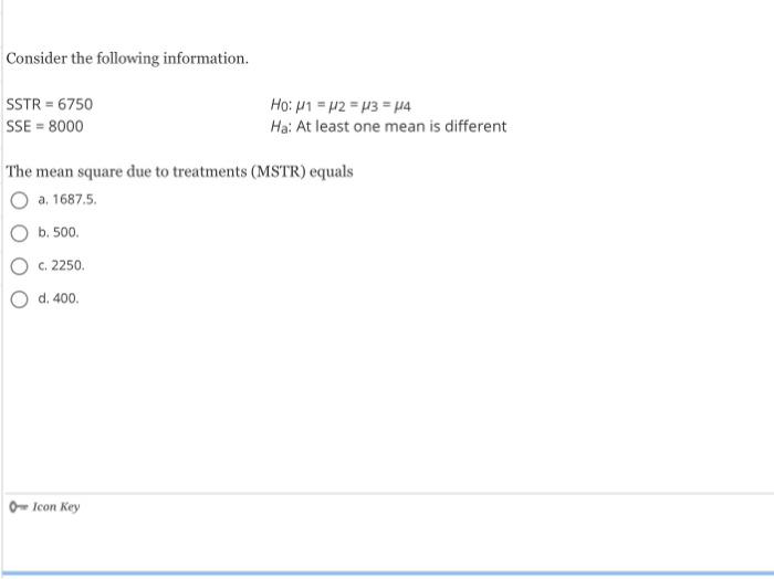 Consider the following information.