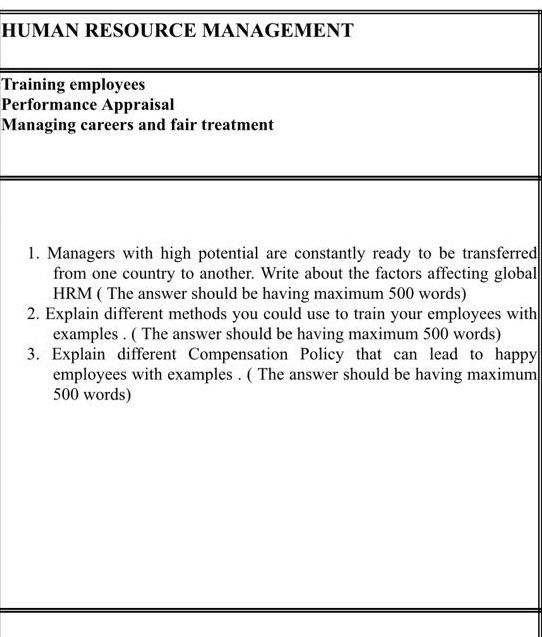 1. Managers with high potential are constantly