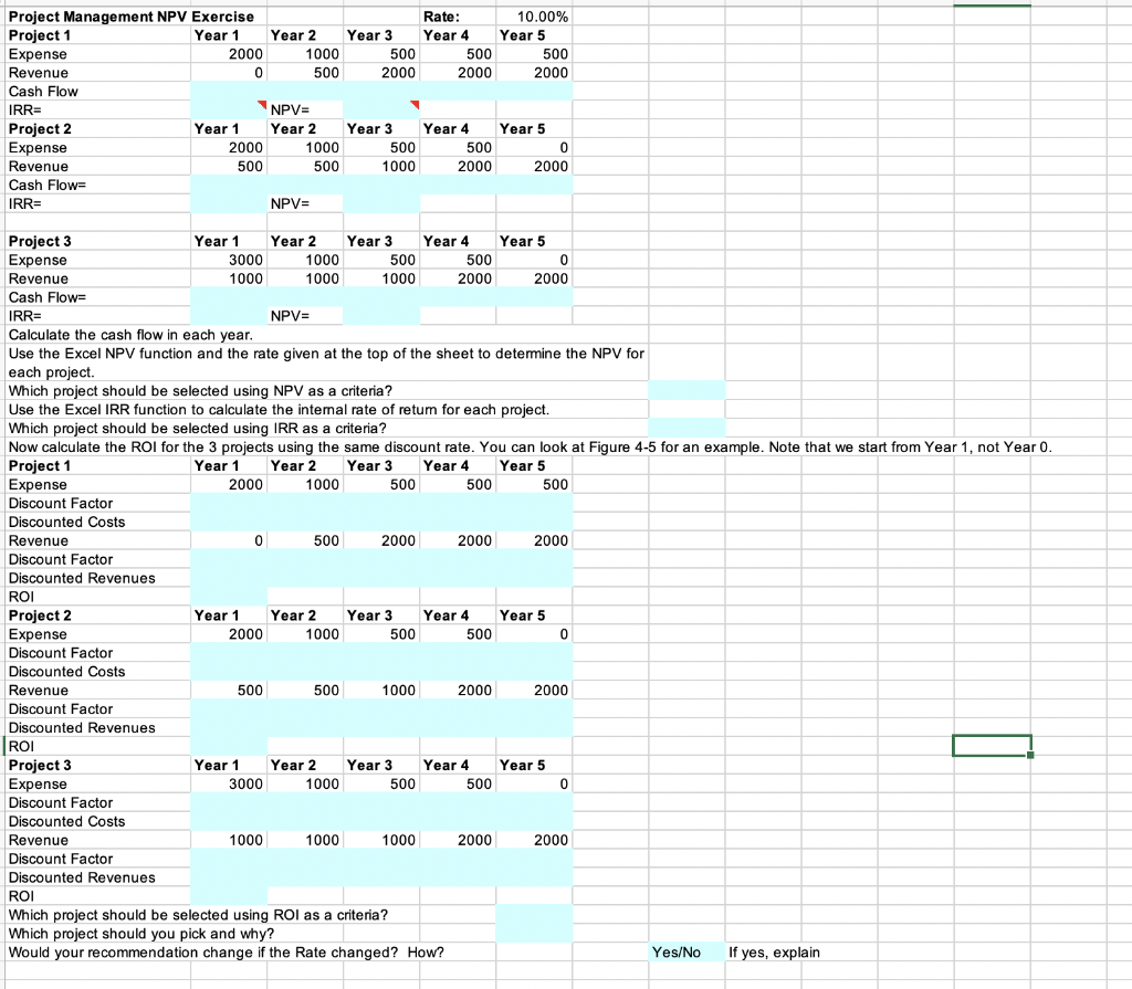 Please find the areas highlighted in blue Project