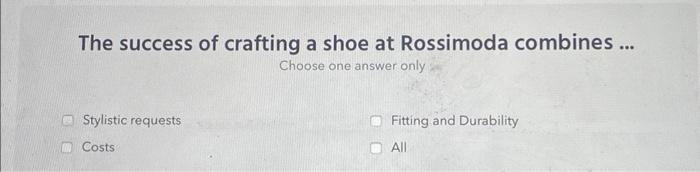 The success of crafting a shoe at Rossimoda