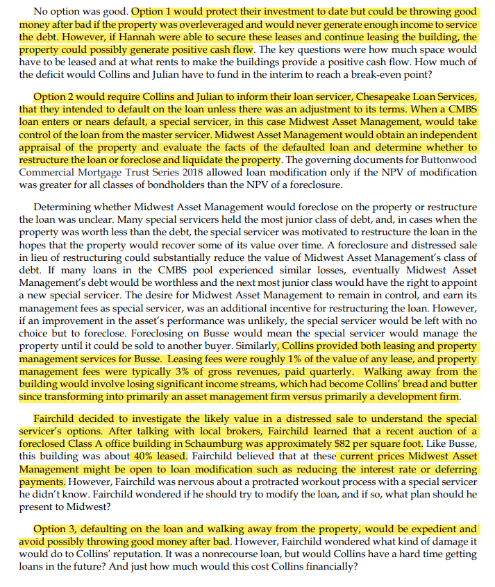 What leasing strategy should Sanchez propose to