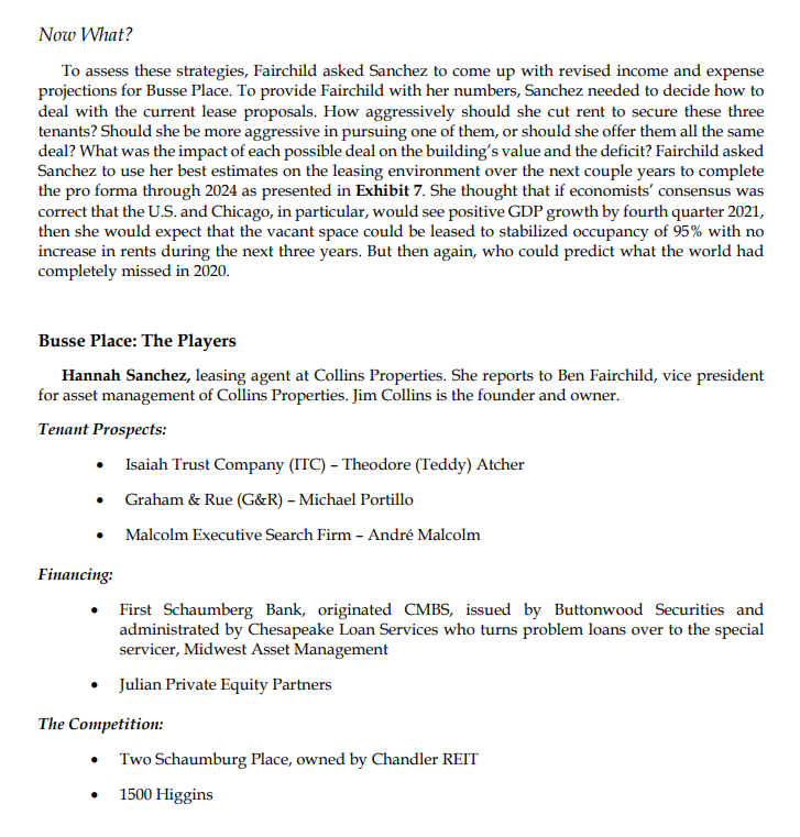 What leasing strategy should Sanchez propose to