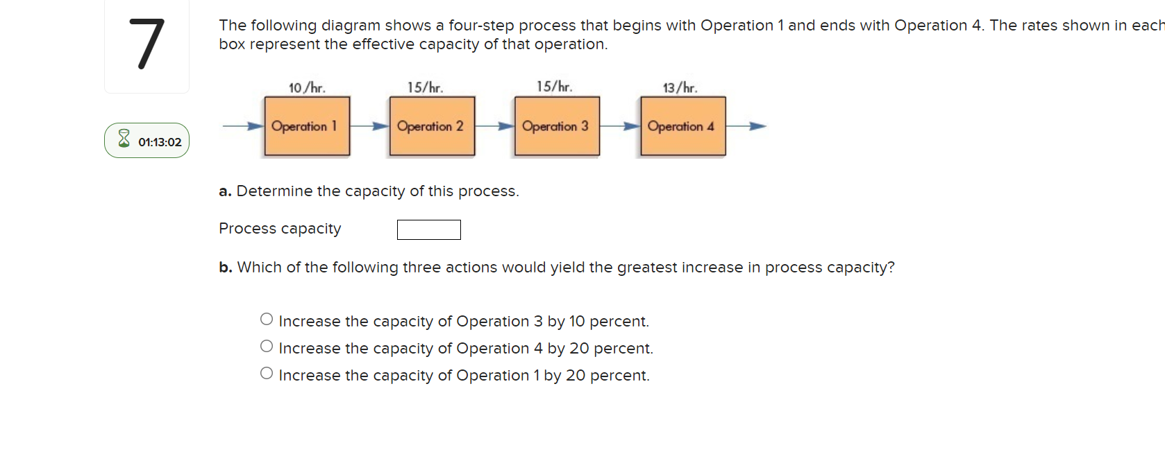 7 The following diagram shows a four-step process