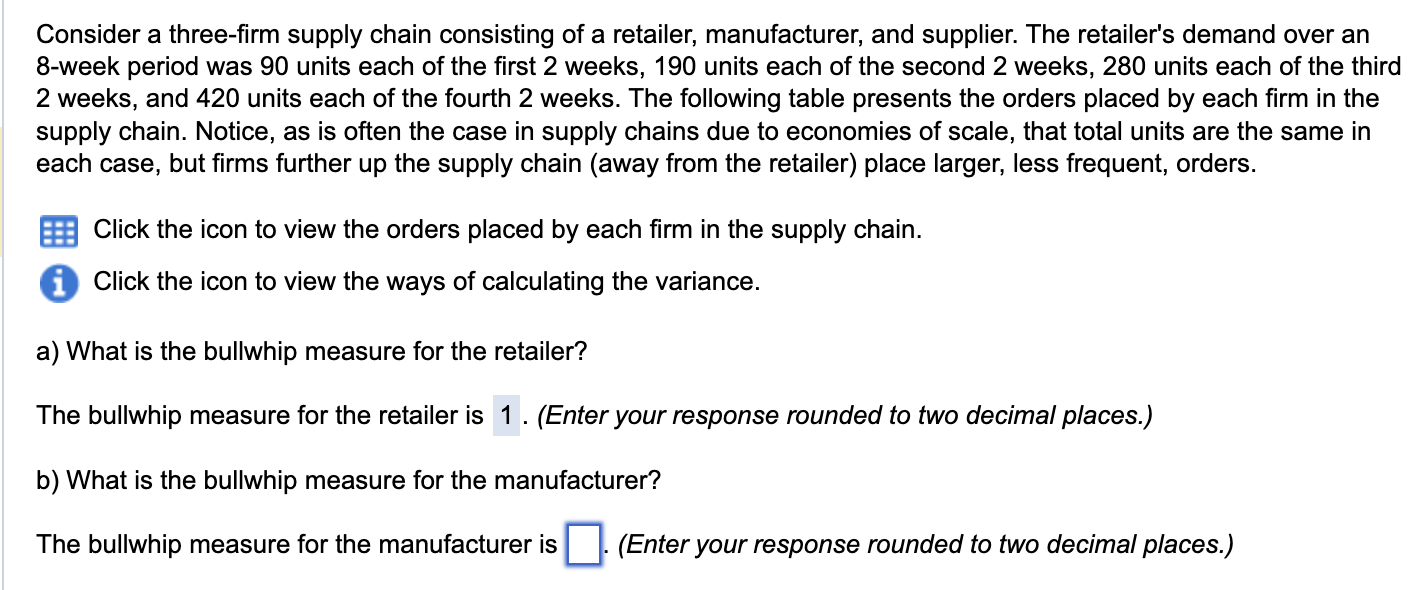 Consider a three-firm supply chain consisting of