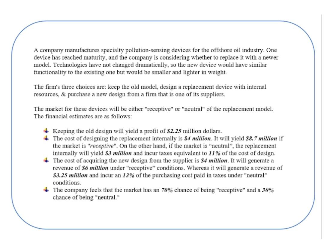 A company manufactures specialty