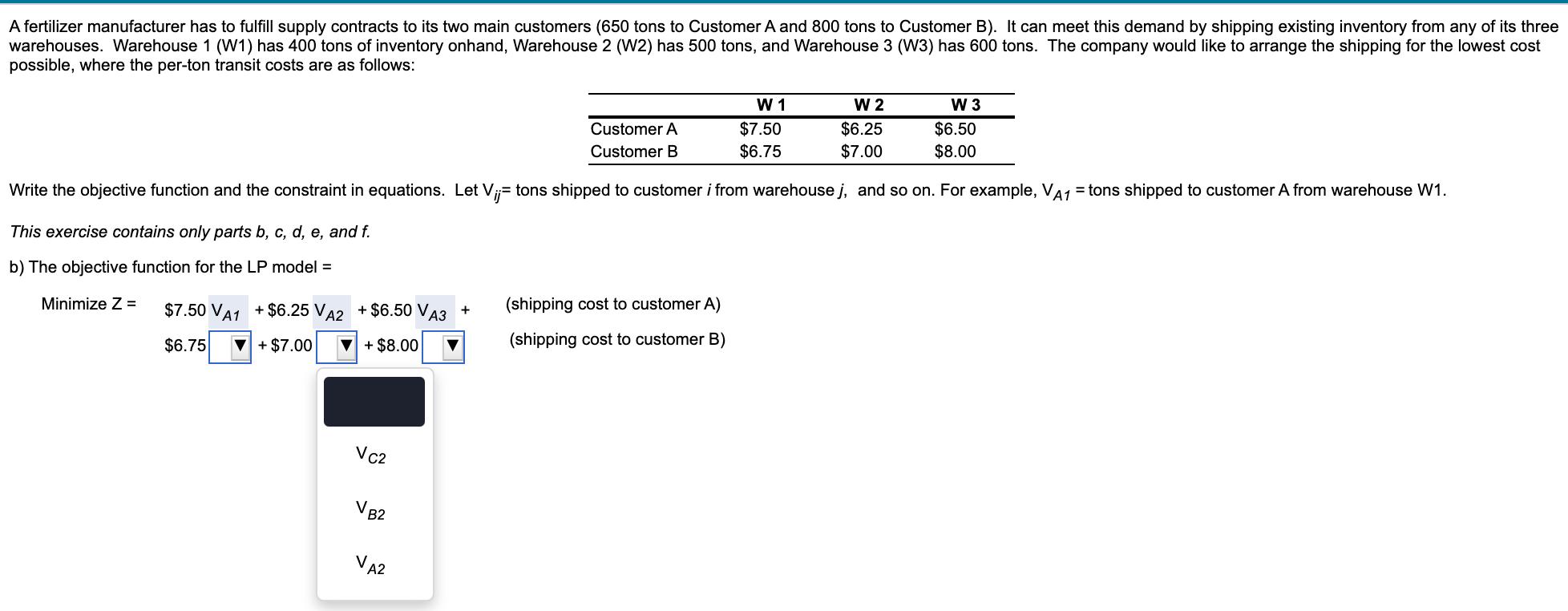 A fertilizer manufacturer has to fulfill supply