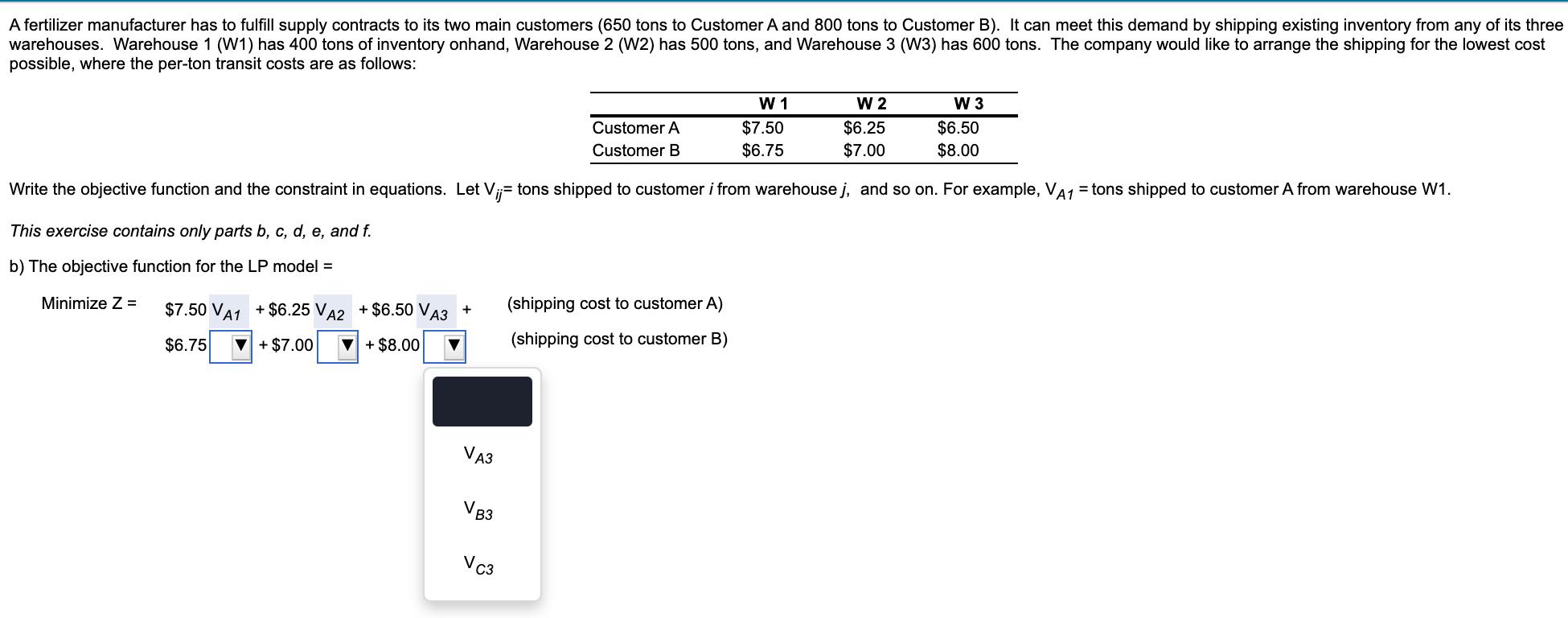 A fertilizer manufacturer has to fulfill supply