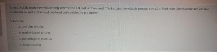 Io miconstuily implement this pricing scheme the