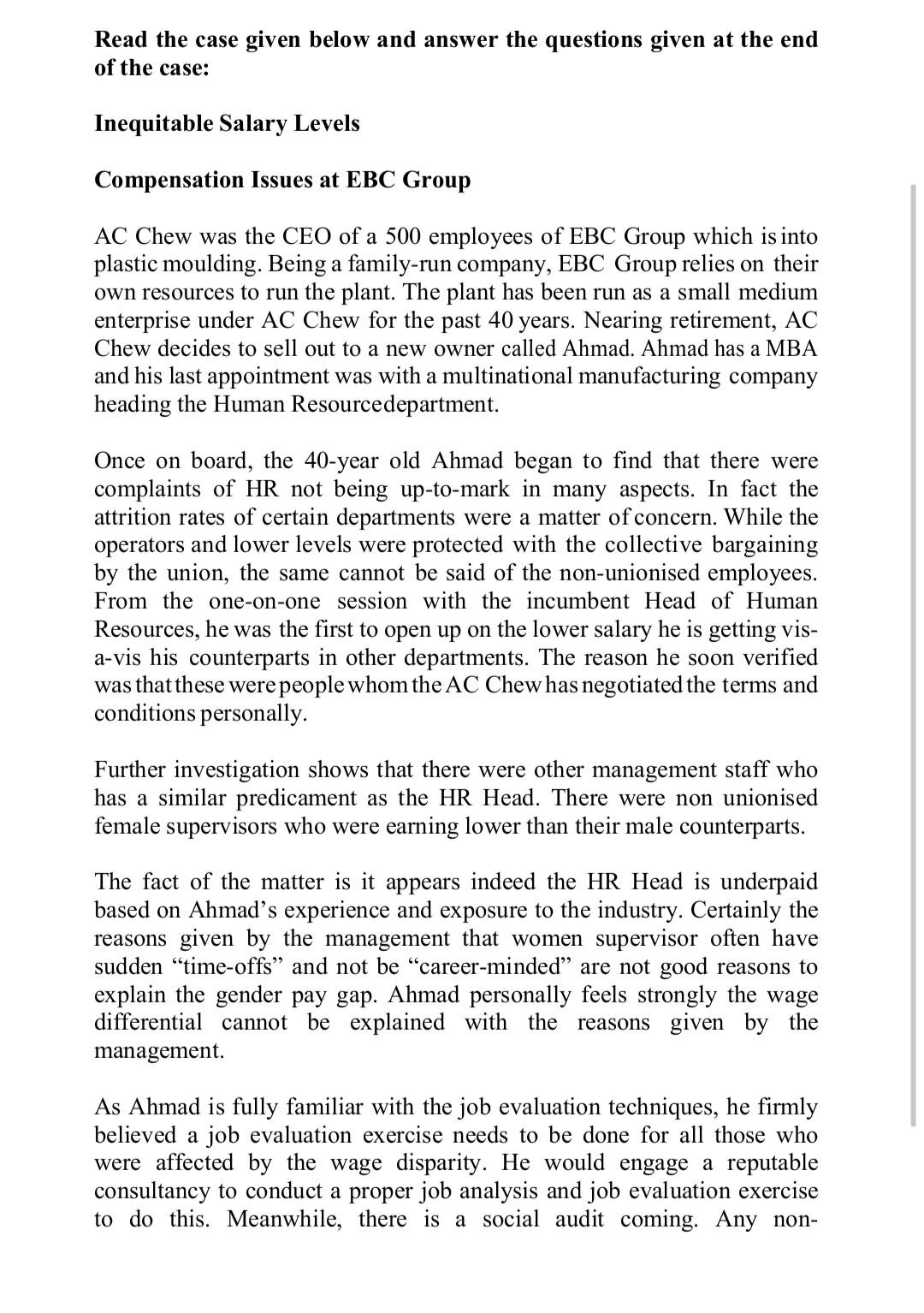 compliance in the area which smacks of gender