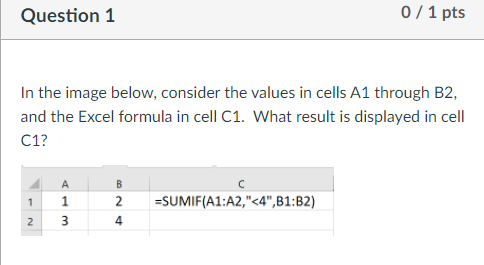 Question 1 0 / 1 pts In the image below, consider