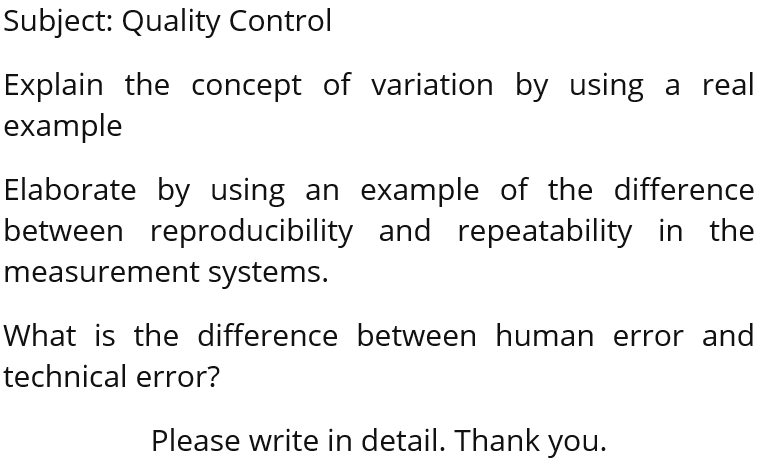 Explain the concept of variation by using a real