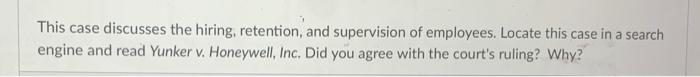 do not plagarism This case discusses the hiring,