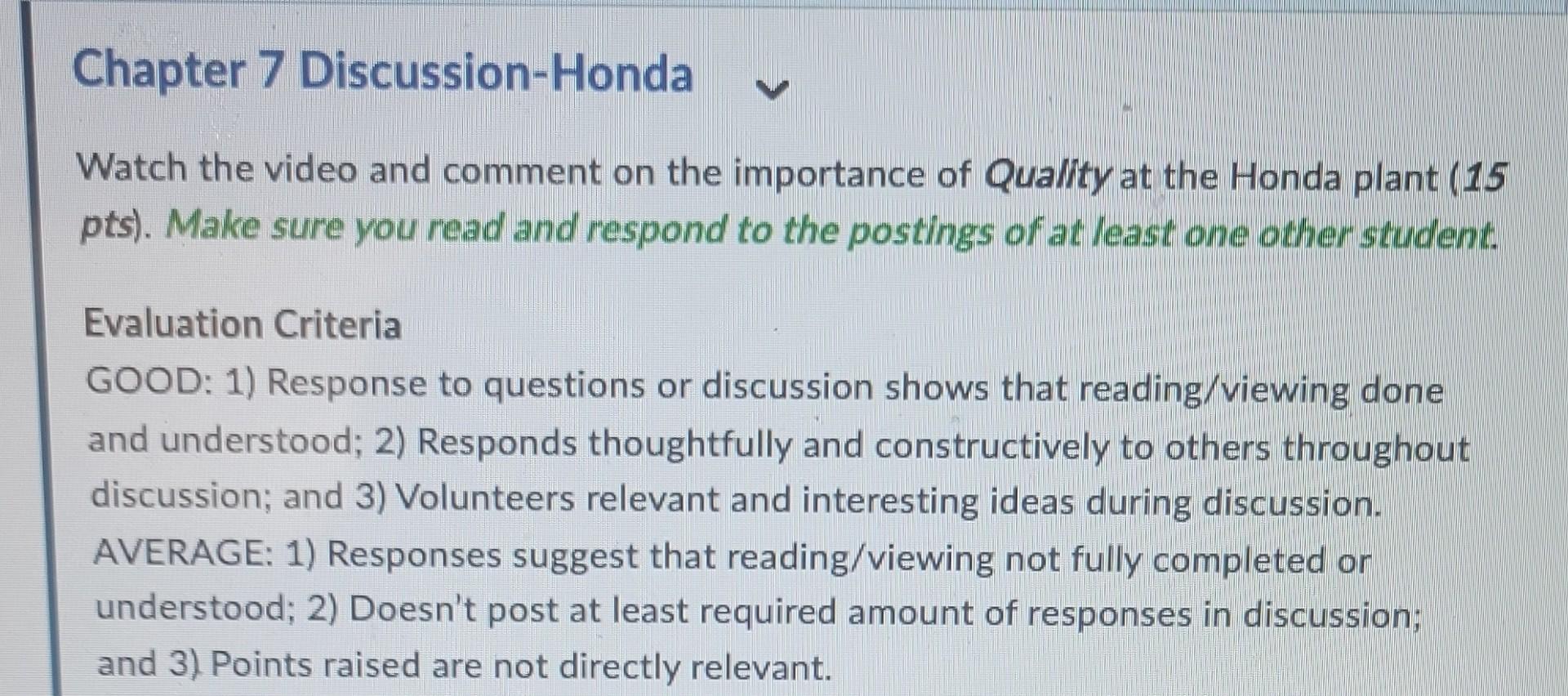 Watch the video and comment on the importance of