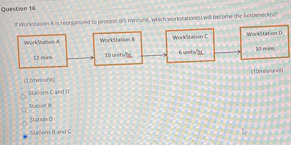 Question 16 If Workstation A is reorganized to