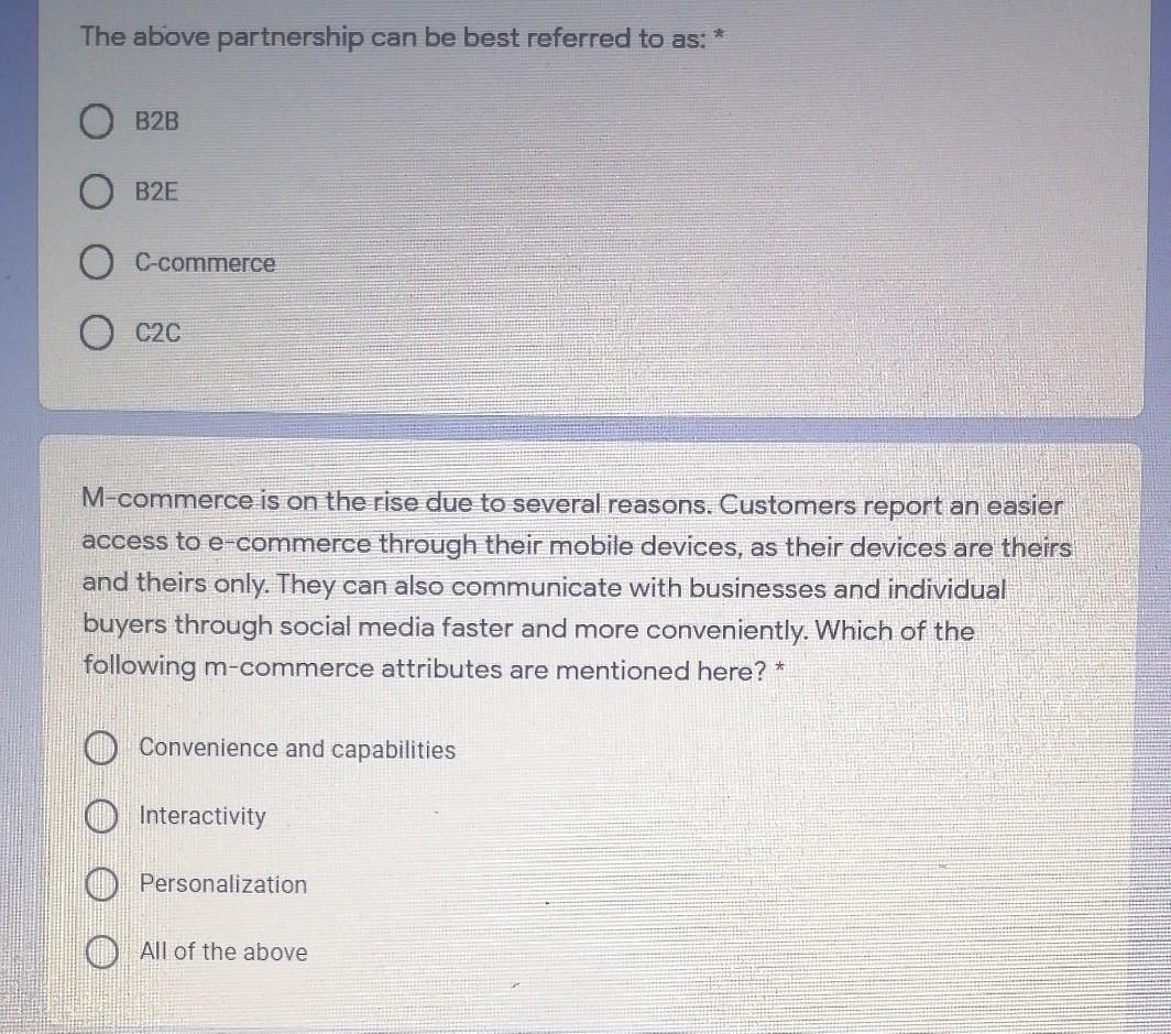 The above partnership can be best referred to as: