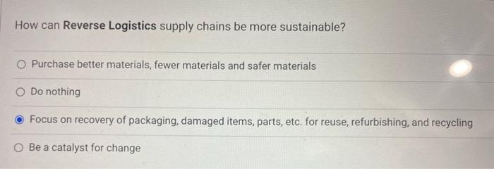 How can Reverse Logistics supply chains be more