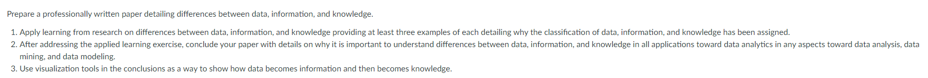 Prepare a professionally written paper detailing