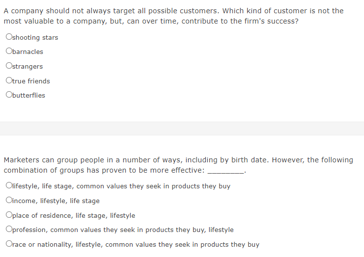 A company should not always target all possible