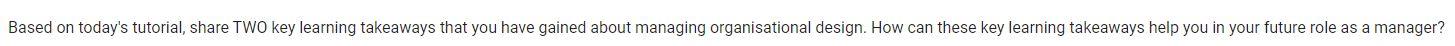 question : share TWO key learning takeaways that
