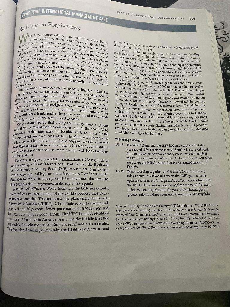 Instructions: You will answer case questions