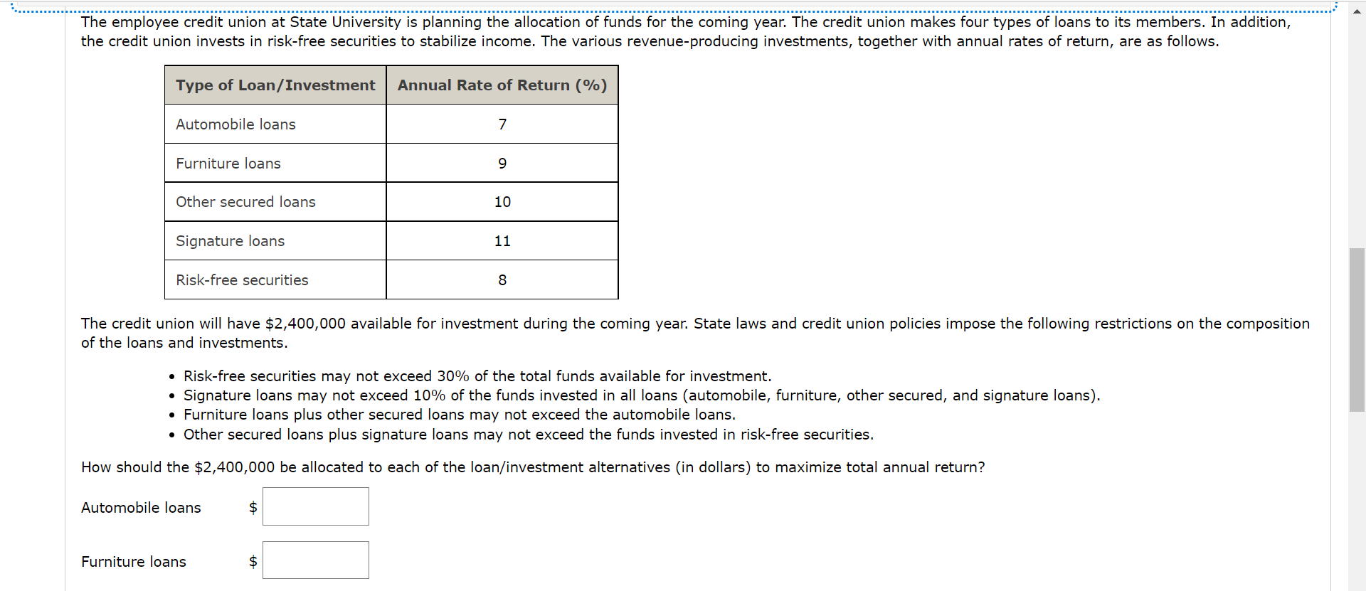 Please show step by step work on Excel The credit