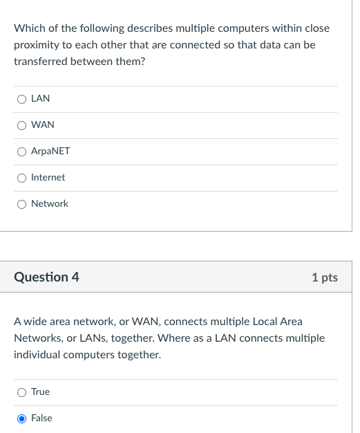 n The internet can be described as a global WAN.