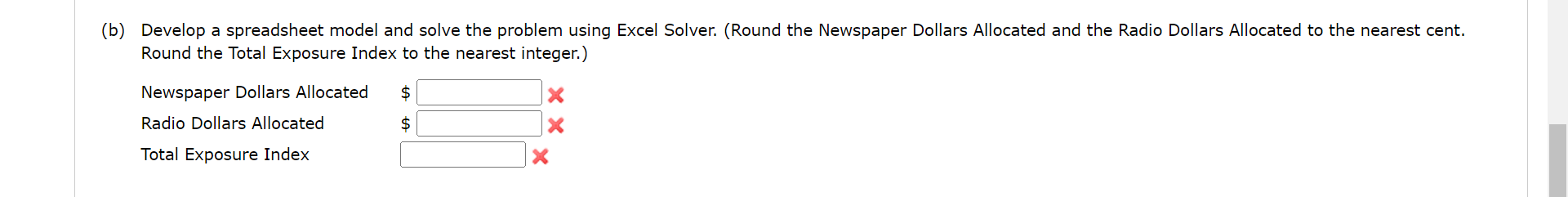 Please Answer Part B and show how to do on Excel.