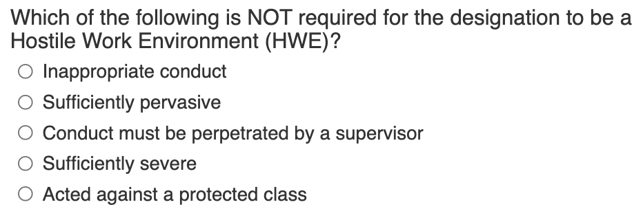 Which of the following is NOT required for the